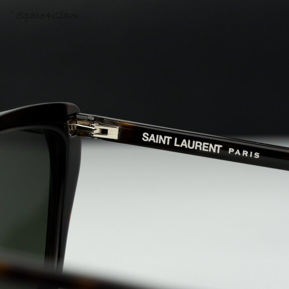 Saint Laurent Women Sunglasses Havana Grey Cat Eye SL737 MICA THIN 002 BRAND NEW main image 4